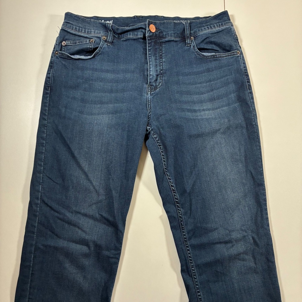 Mugsy Fultons Jeans 33x31 Blue Slim Straight Dark Wash Stretch Denim (Tag 35x32)